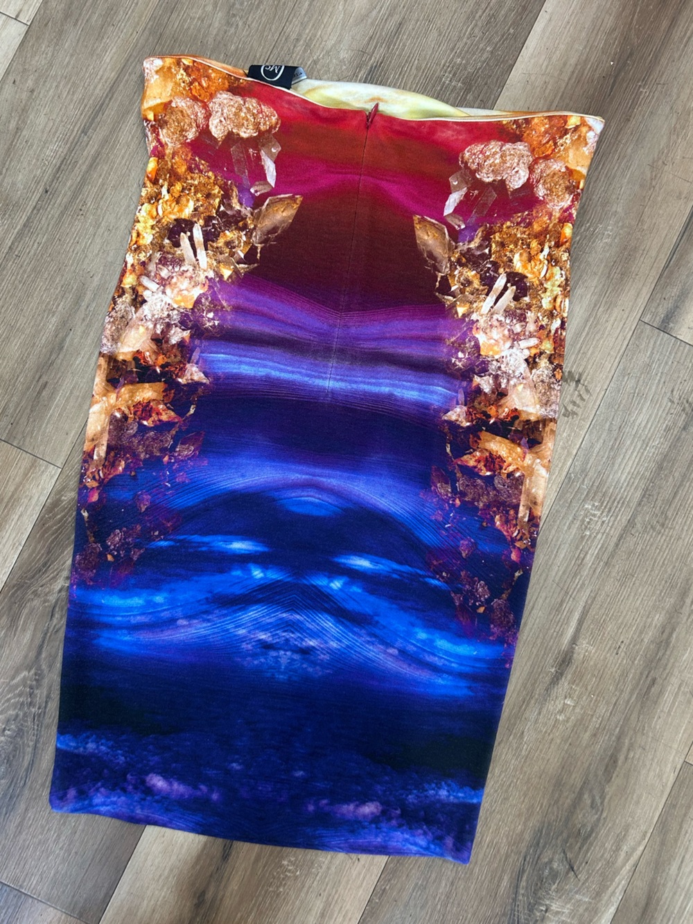 Alexander McQueen Mirrored Gemstone Print Skirt - Picture 2 of 4